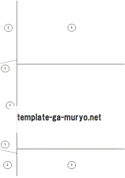 封筒展開図の雛形