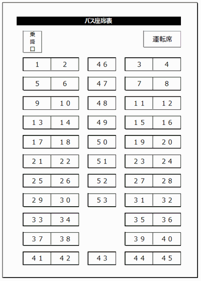 座席表の雛形