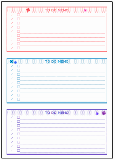 ｔｏｄｏメモ 小さな花のイラストが可愛い2種類のフォーマット 雛形