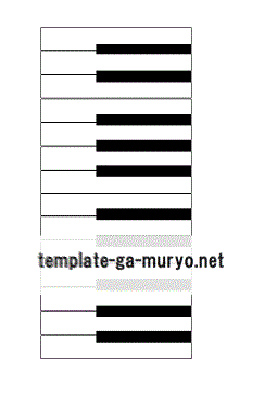 無料でダウンロードできる２オクターブのピアノ鍵盤