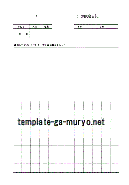 Wordで作成した観察日記